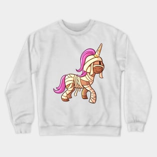 Cute Halloween Unicorn in Mummy Costume Crewneck Sweatshirt